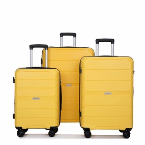 3Pcs Hardshell Durable Luggage Suitcase with TSA Lock and Wheels
