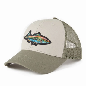 Adult Unisex Fish Mountain Scene Hard Mesh Back Cap