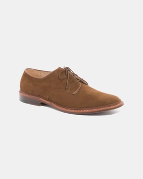 ALDEN SNUFF SUEDE PLAIN TOE BLUCHER - TAN