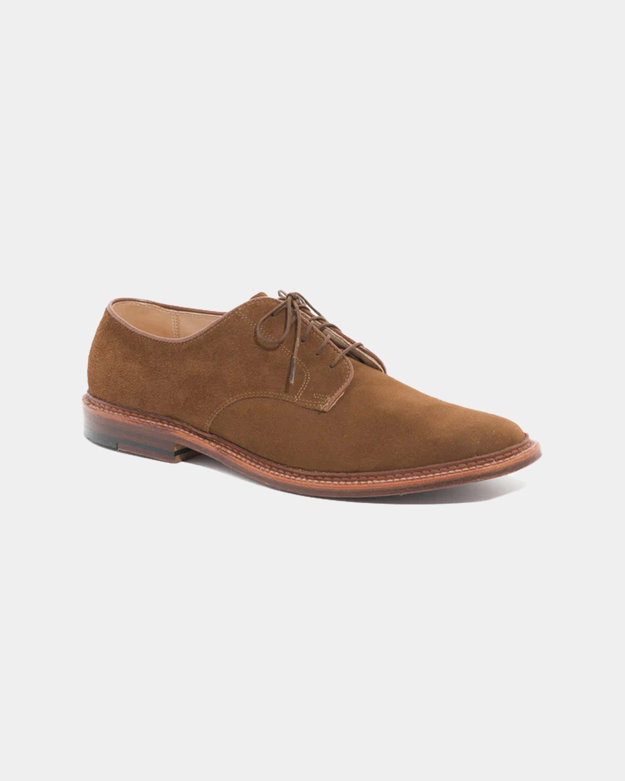 ALDEN SNUFF SUEDE PLAIN TOE BLUCHER - TAN