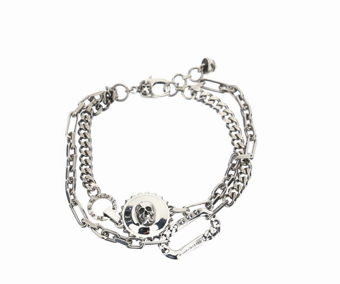 Alexander McQueen Iconic Skull Charm Chain Bracelet