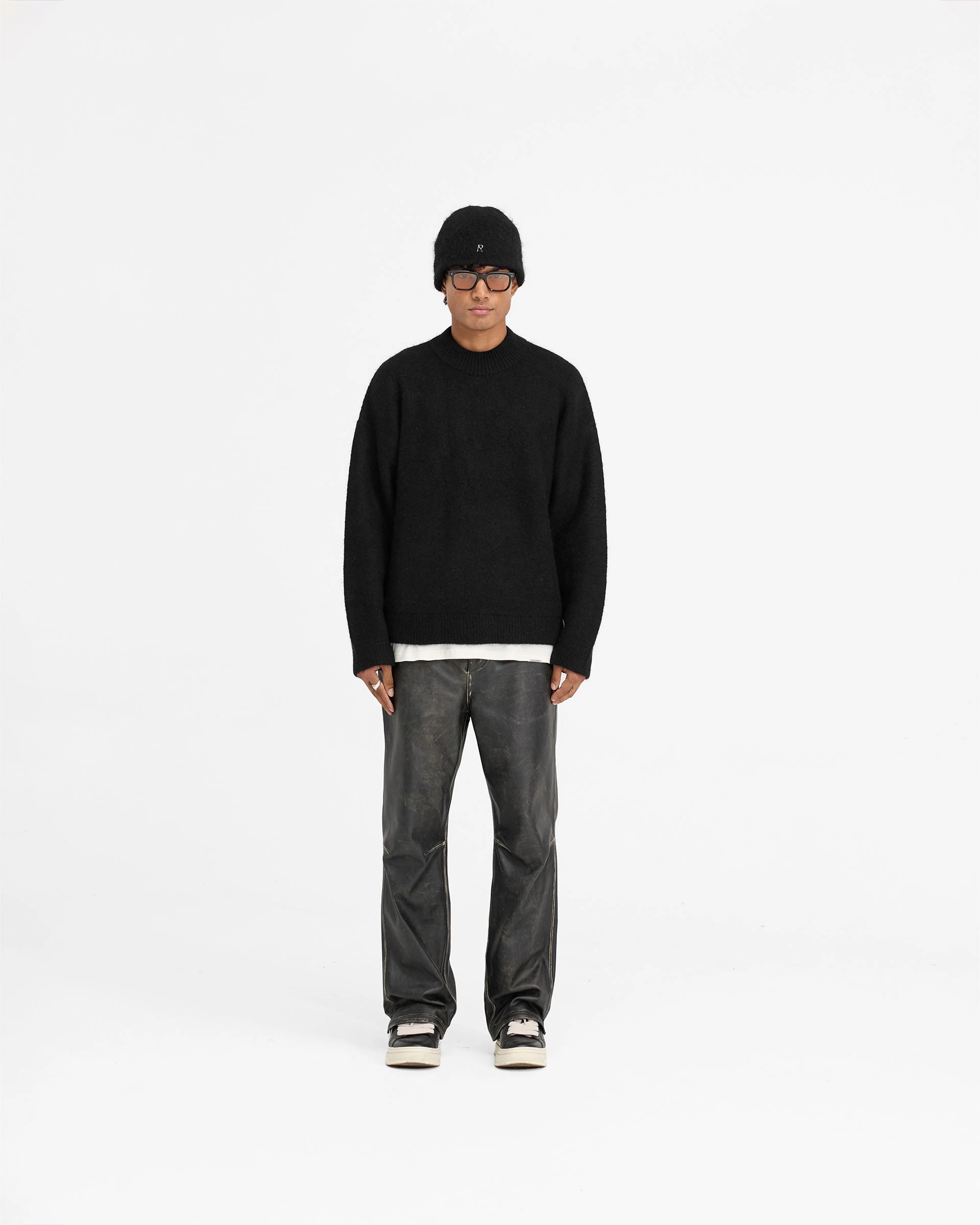 Alpaca Blend Sweater - Jet Black
