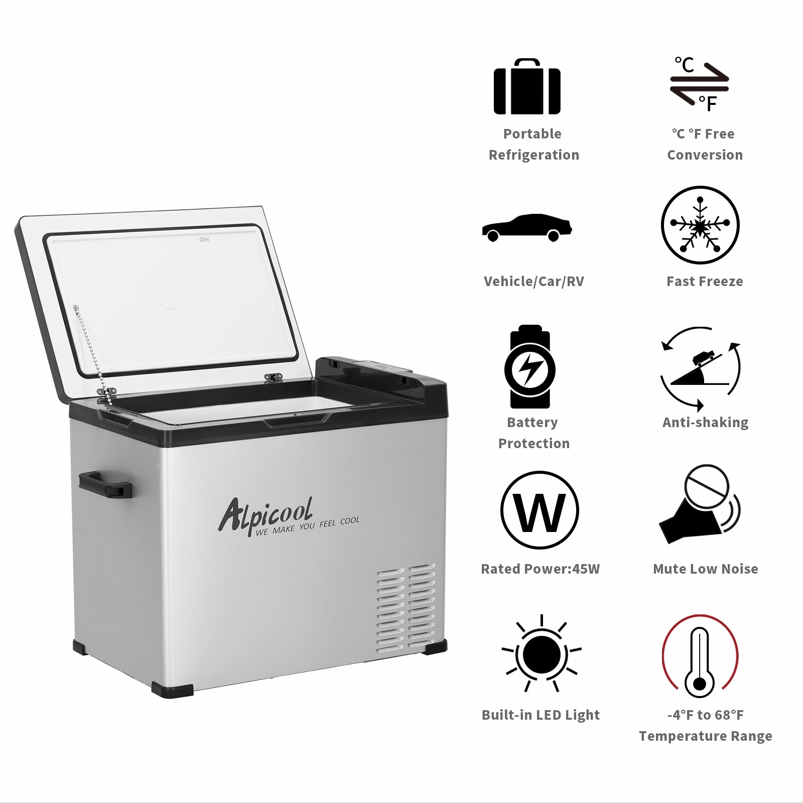 Alpicool C50 Portable Car Fridge