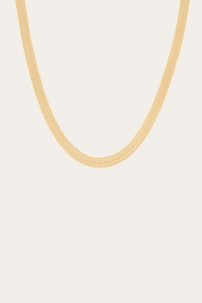 Aurate x Frye: Extra Bold Herringbone Necklace