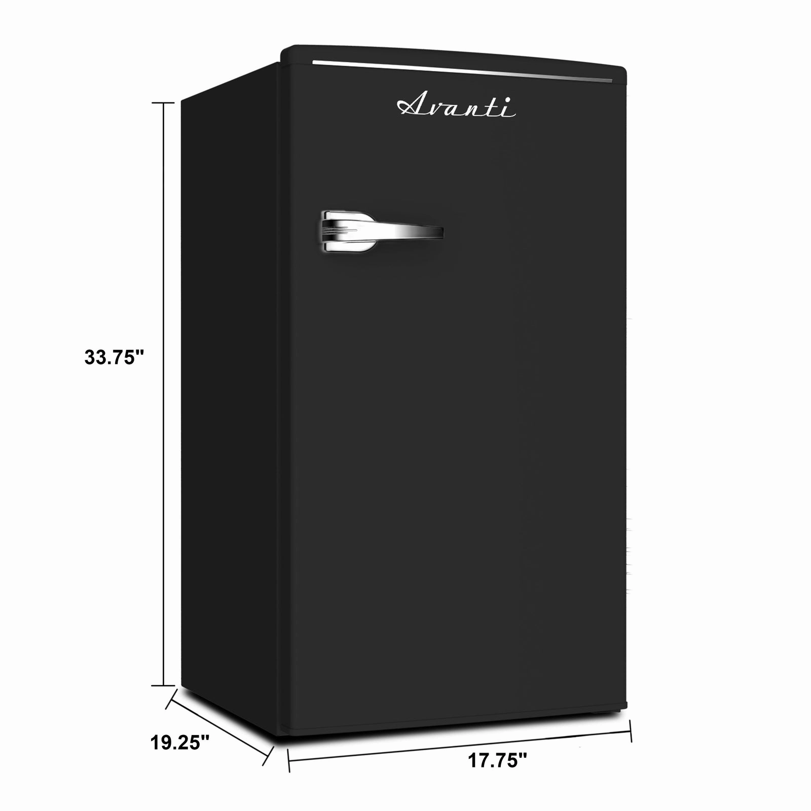 Avanti RMRS31X5RIS 3.1 Cu. Ft. Retro Compact Refrigerator