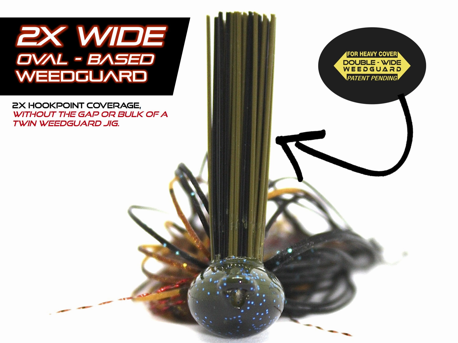 Battle Flip Jig with Double-Wide Weedguard - (1/2 oz.)