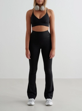 Black Sense Flare Tights & Strap Bra Set
