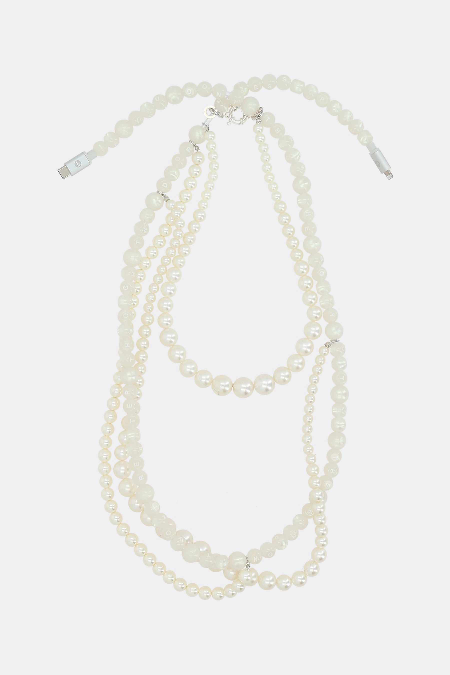 Bless x Supreme necklace with synthetic pearls