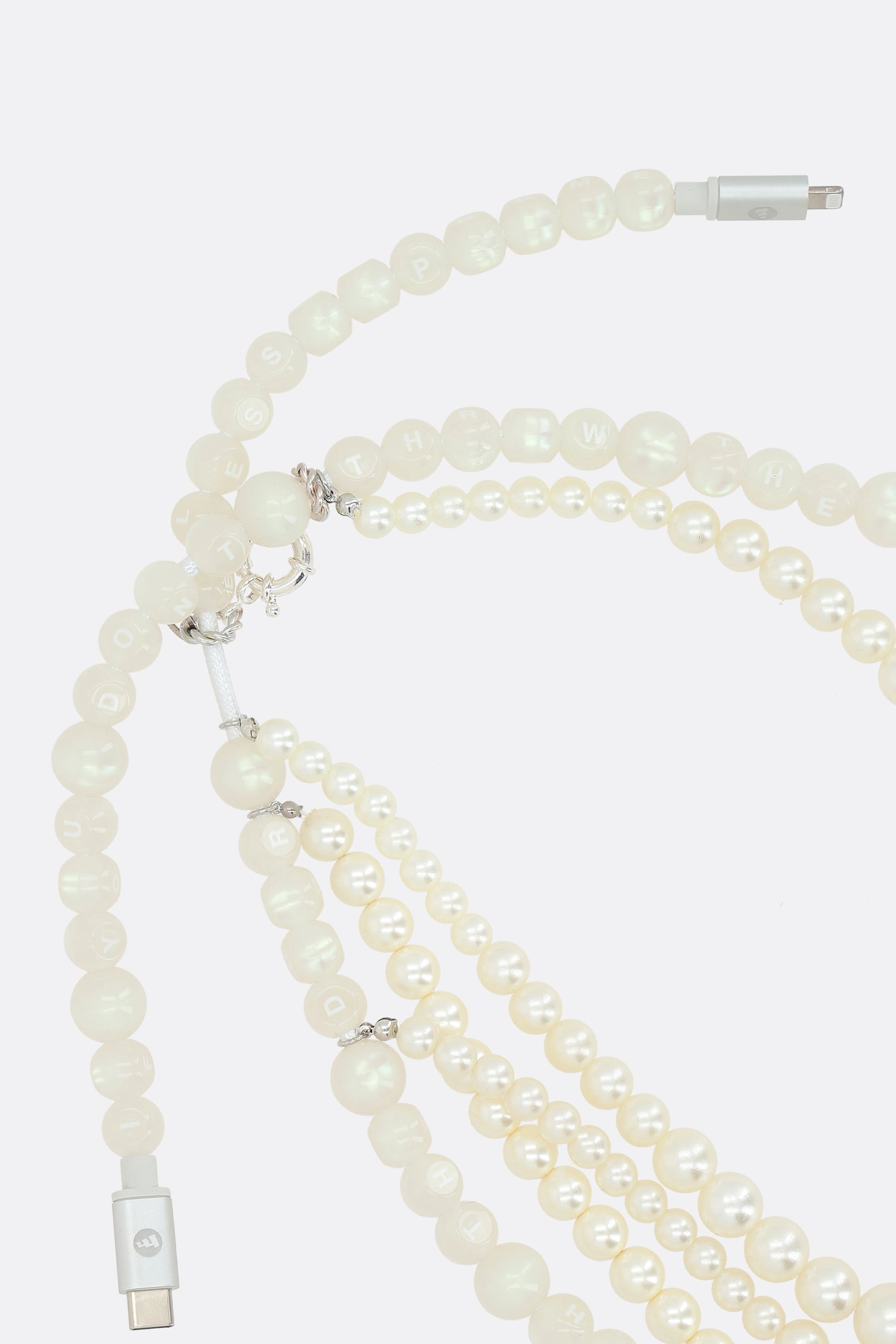 Bless x Supreme necklace with synthetic pearls