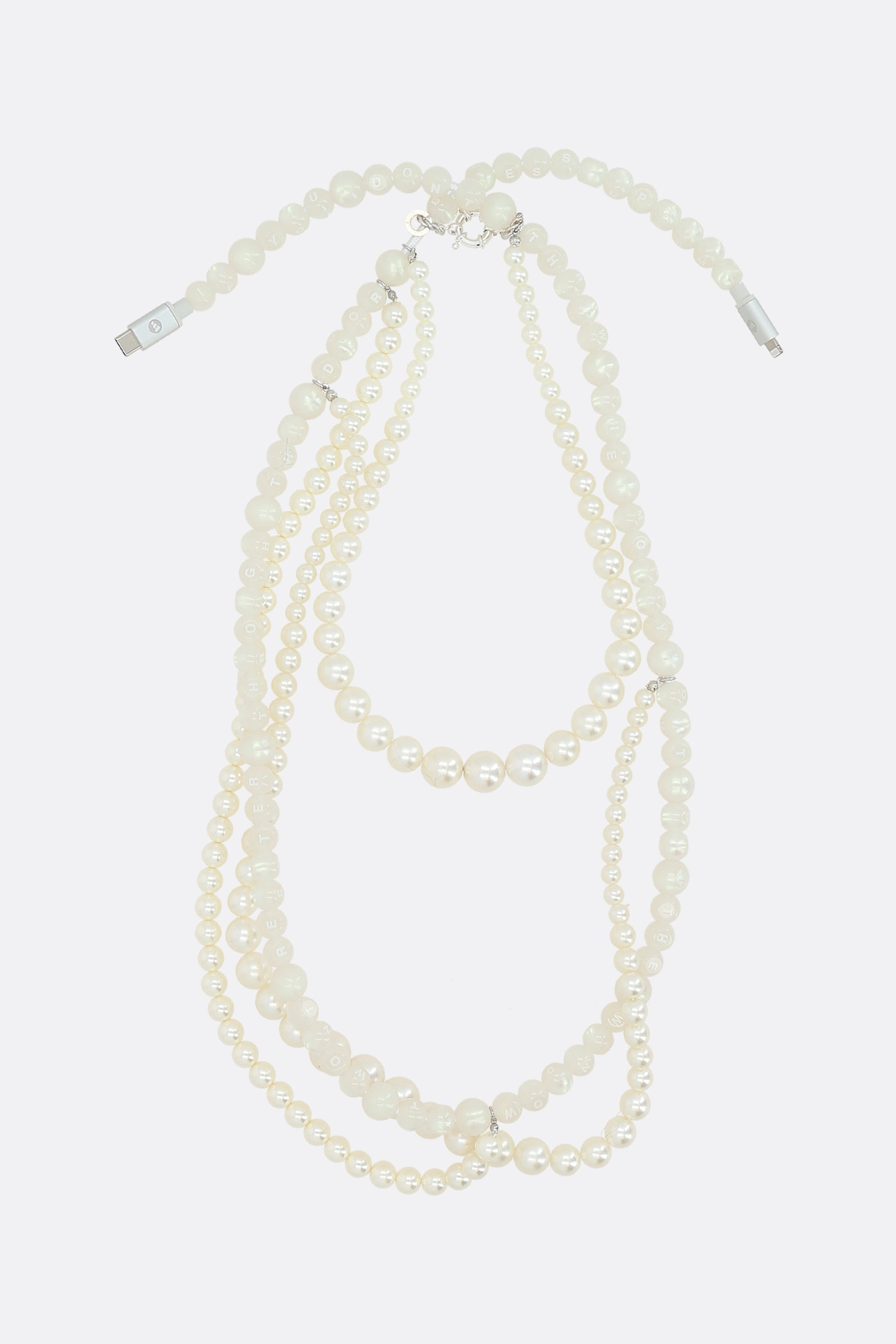 Bless x Supreme necklace with synthetic pearls