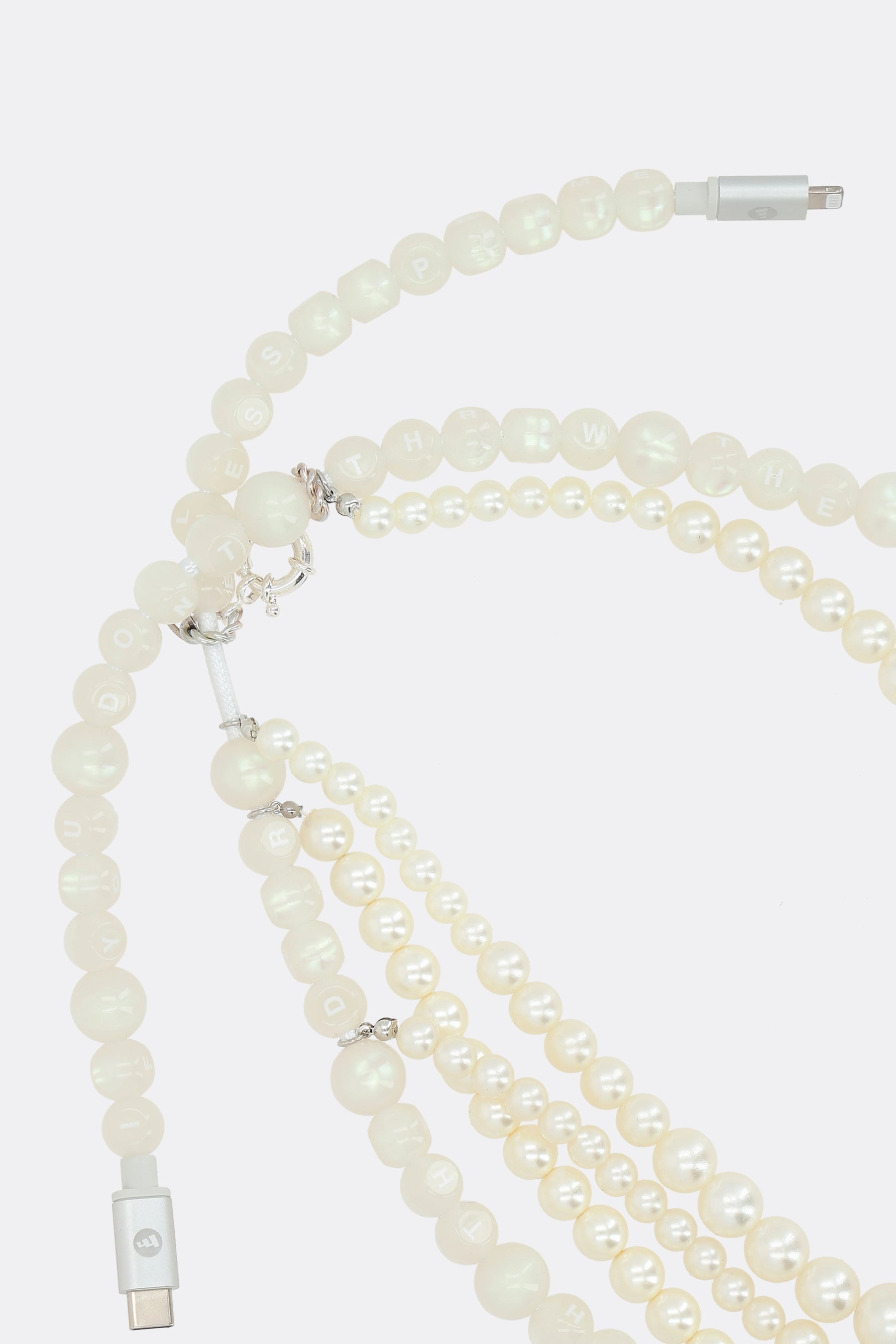 Bless x Supreme necklace with synthetic pearls