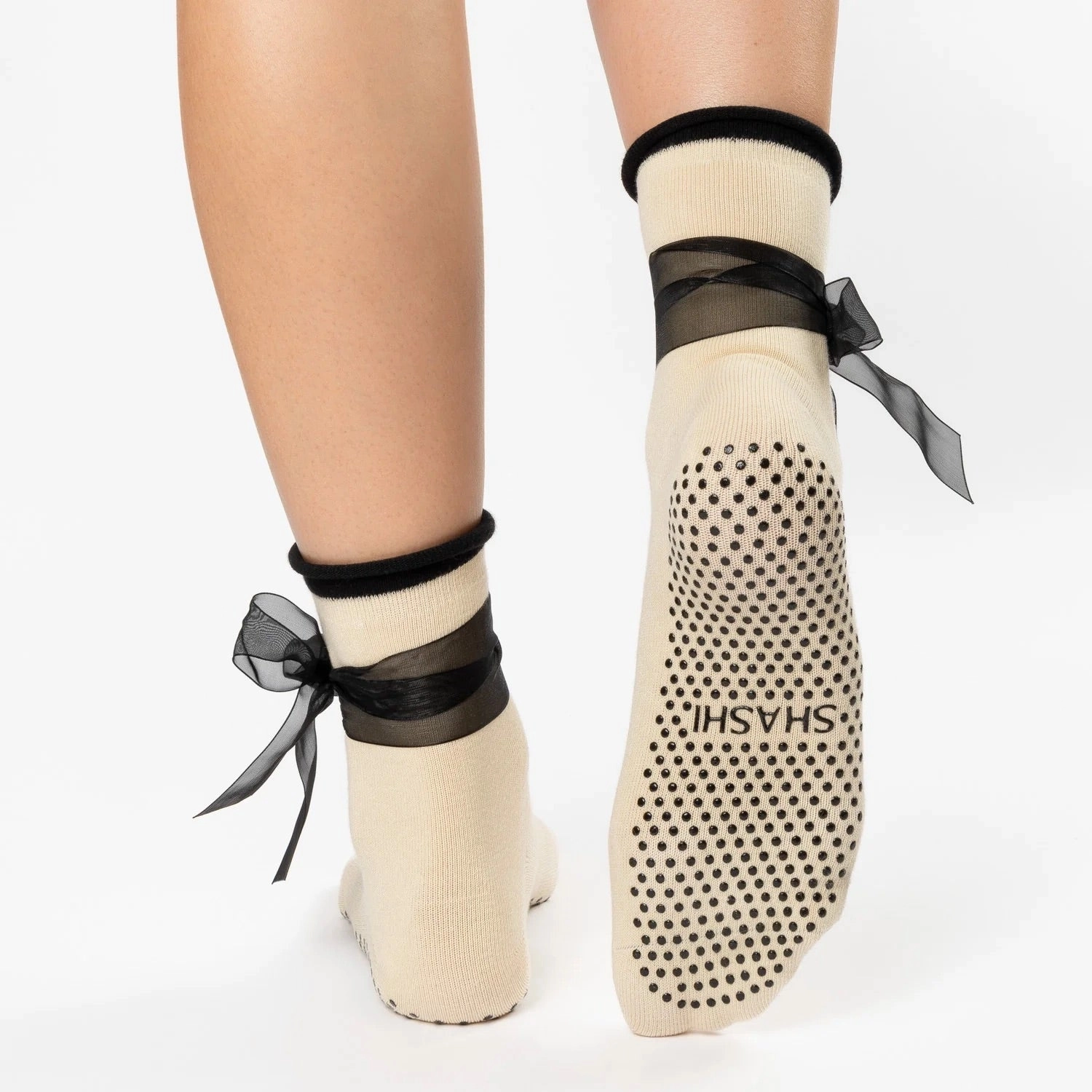 Bow Crew Grip Sock - (Barre / Pilates)