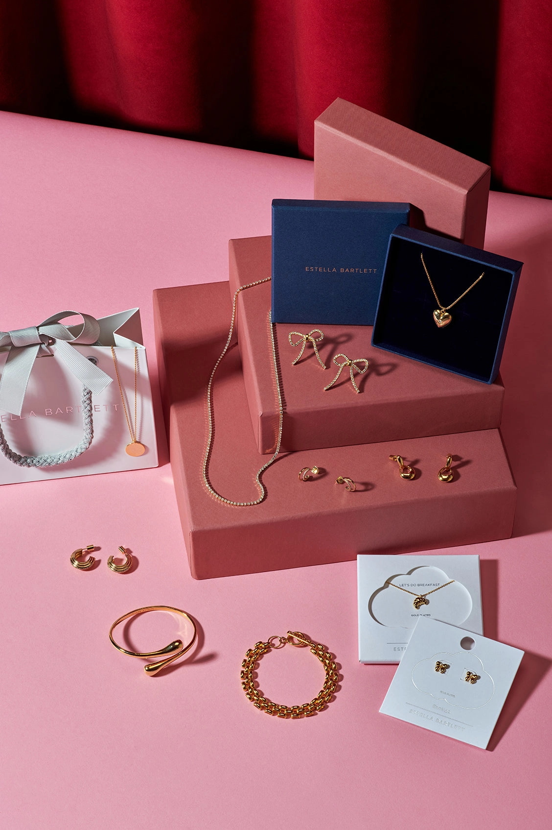 Bow Tennis Chain Earrings
