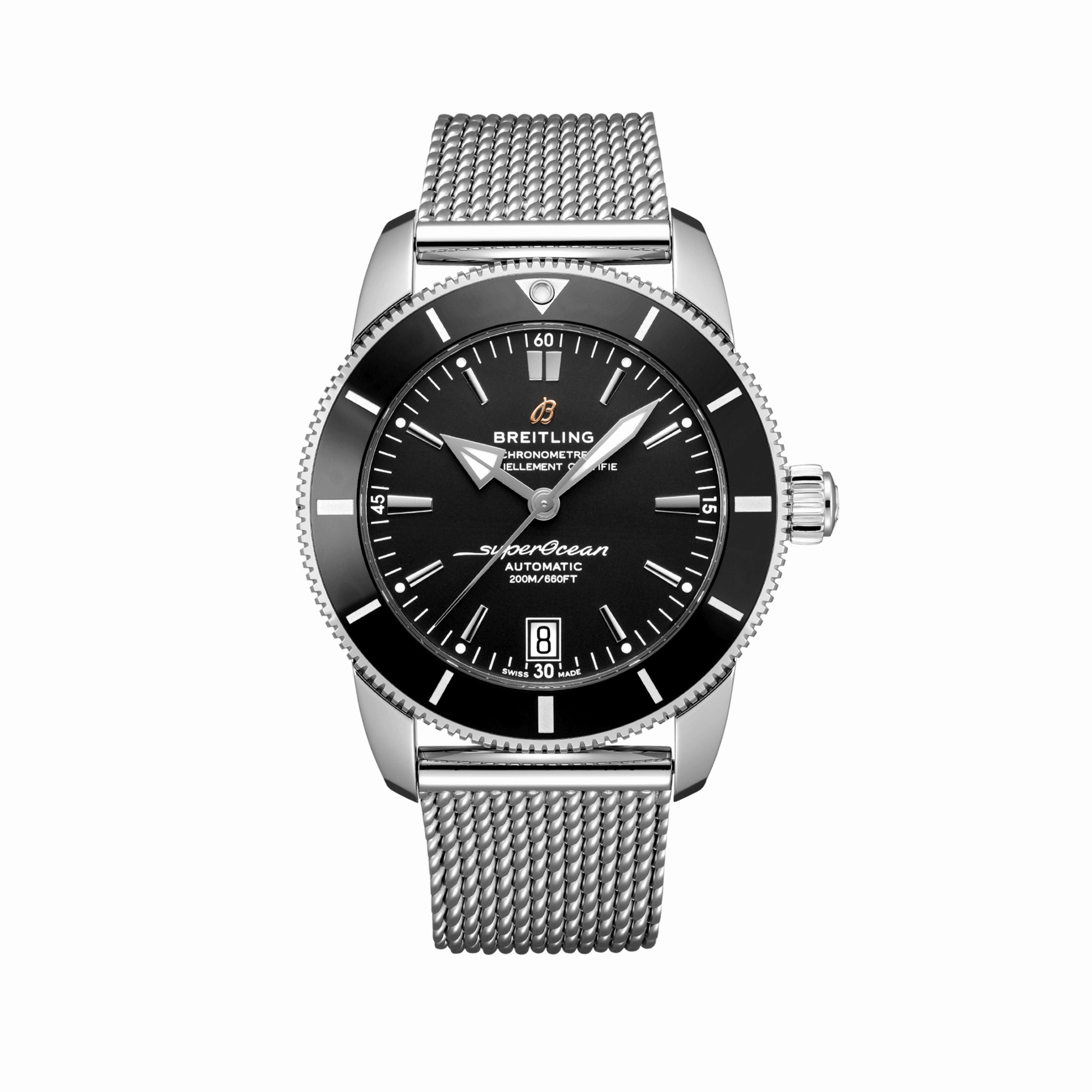 Breitling Superocean Heritage B20 Automatic Watch, 42mm Black Dial, AB2010121B1A1