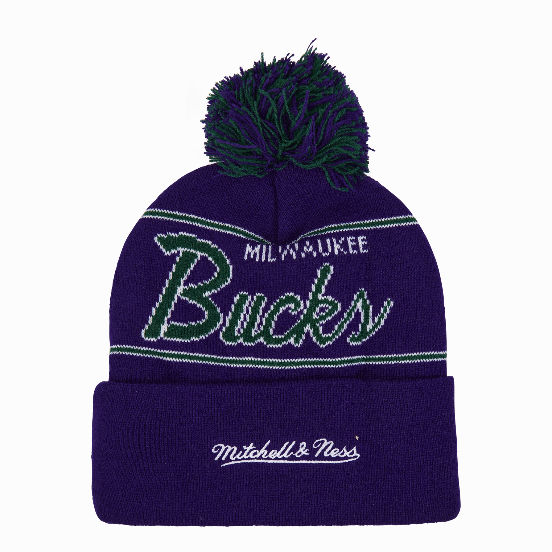Bucks Script Pom Beanie HWC
