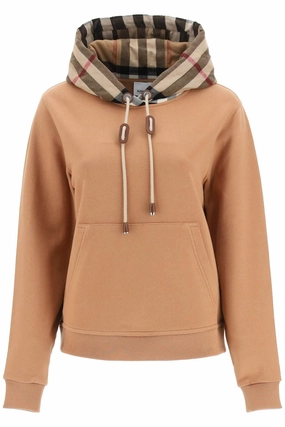 Burberry Check Hood Oversized Hoodie