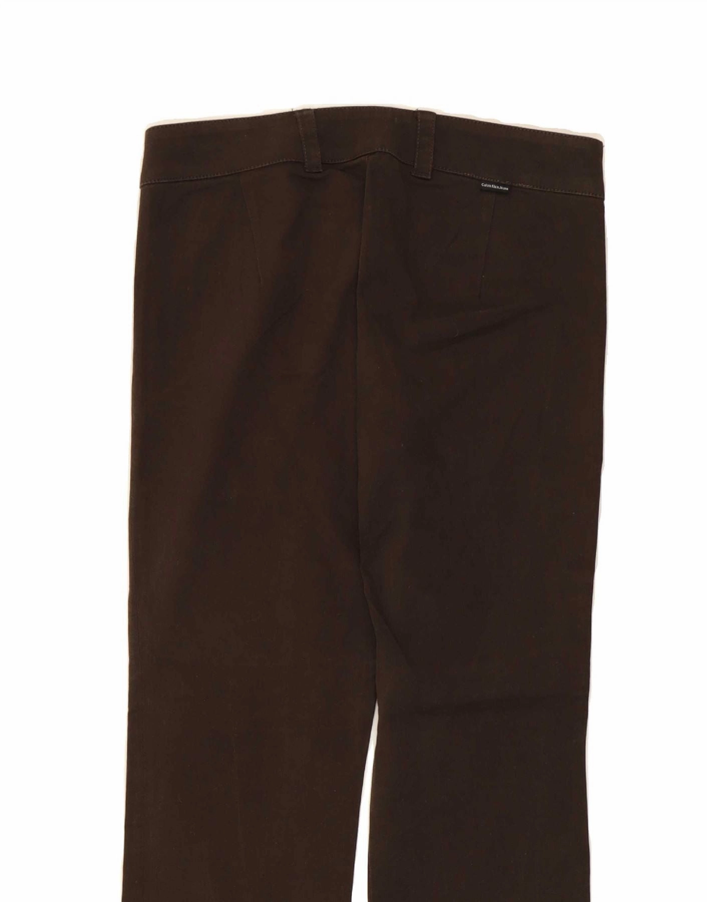 CALVIN KLEIN Womens Straight Casual Trousers W30 L29 Brown