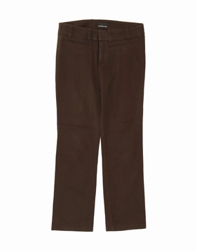 CALVIN KLEIN Womens Straight Casual Trousers W30 L29 Brown
