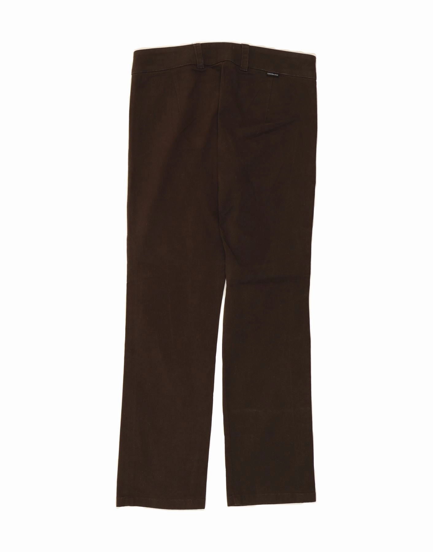CALVIN KLEIN Womens Straight Casual Trousers W30 L29 Brown