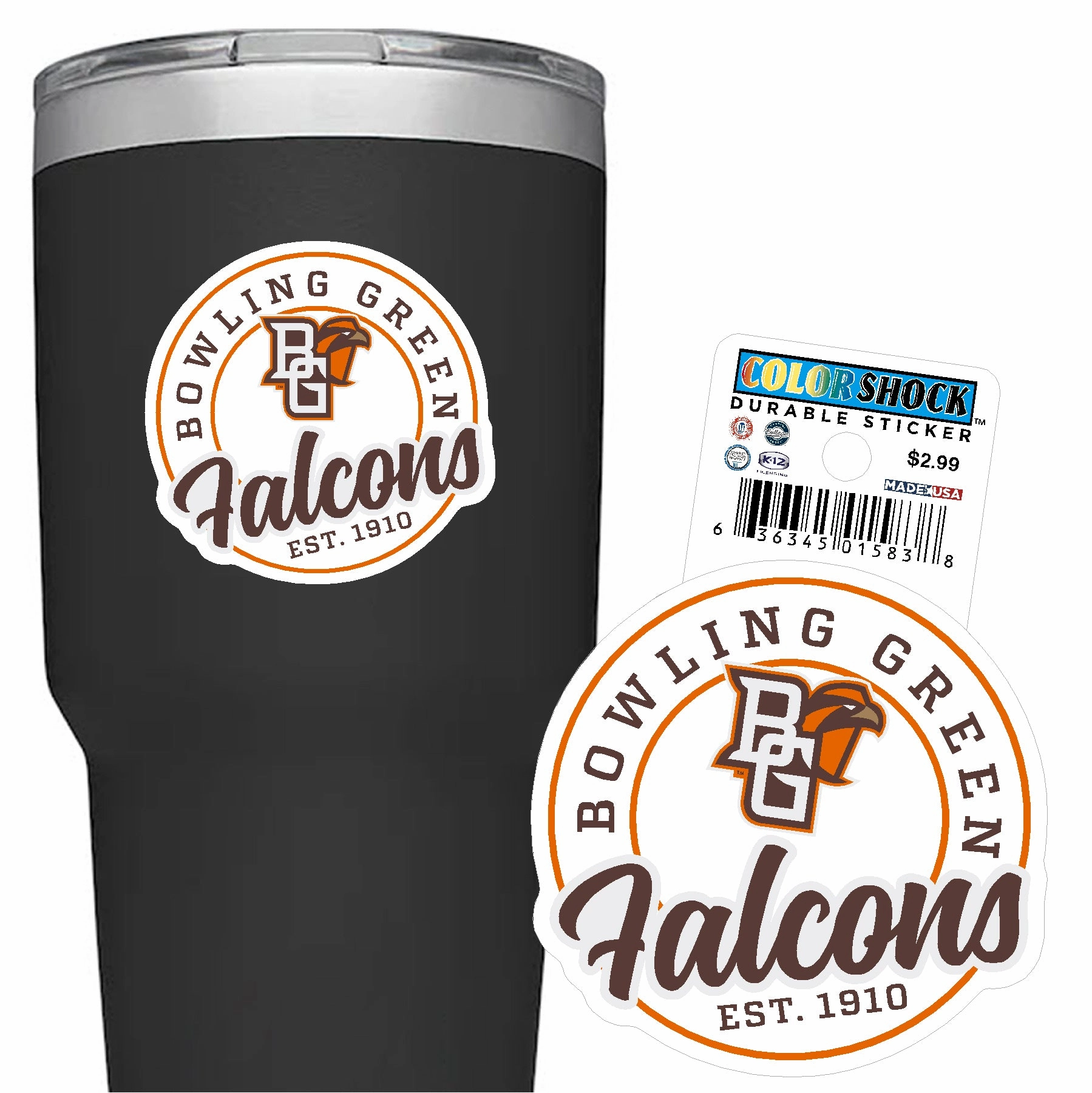 CDI Durable B.G. Falcons Circle Sticker