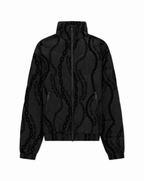 Chain Couture Quilted Puffer Jacket