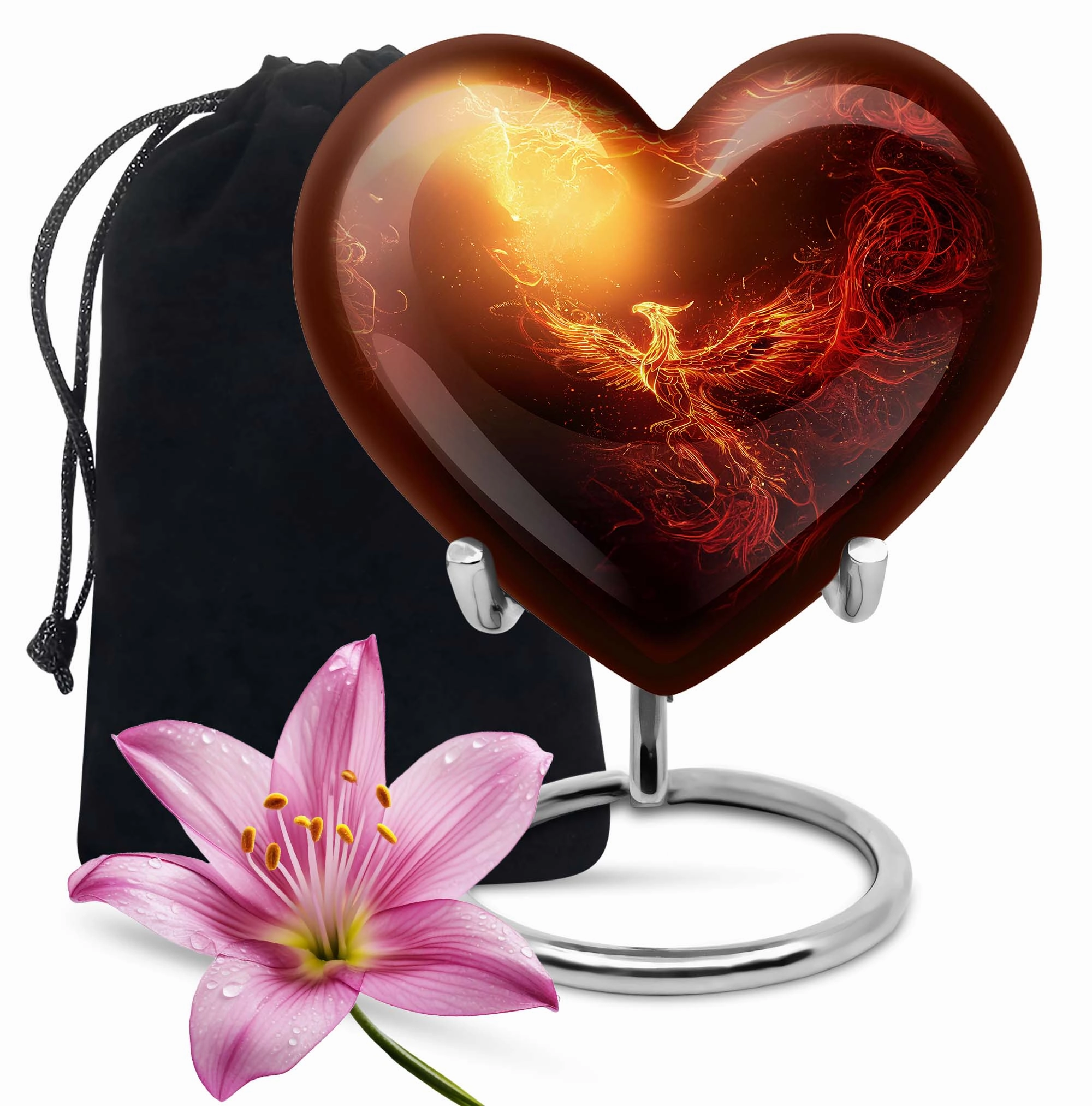 Cherished Phoenix Urn, Iconic Memorial Symbol - Elevating Tribute for Loved Ones