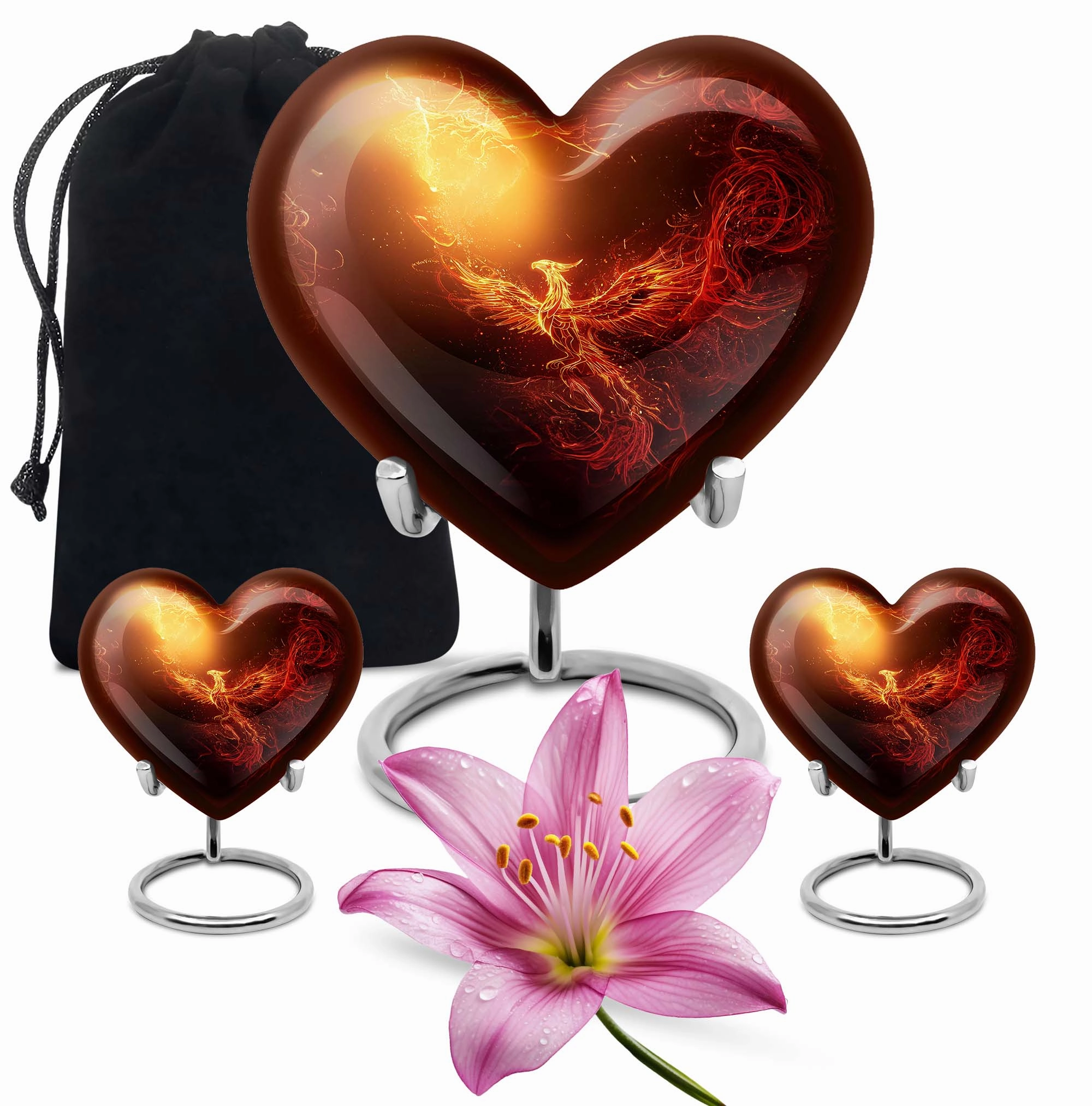 Cherished Phoenix Urn, Iconic Memorial Symbol - Elevating Tribute for Loved Ones