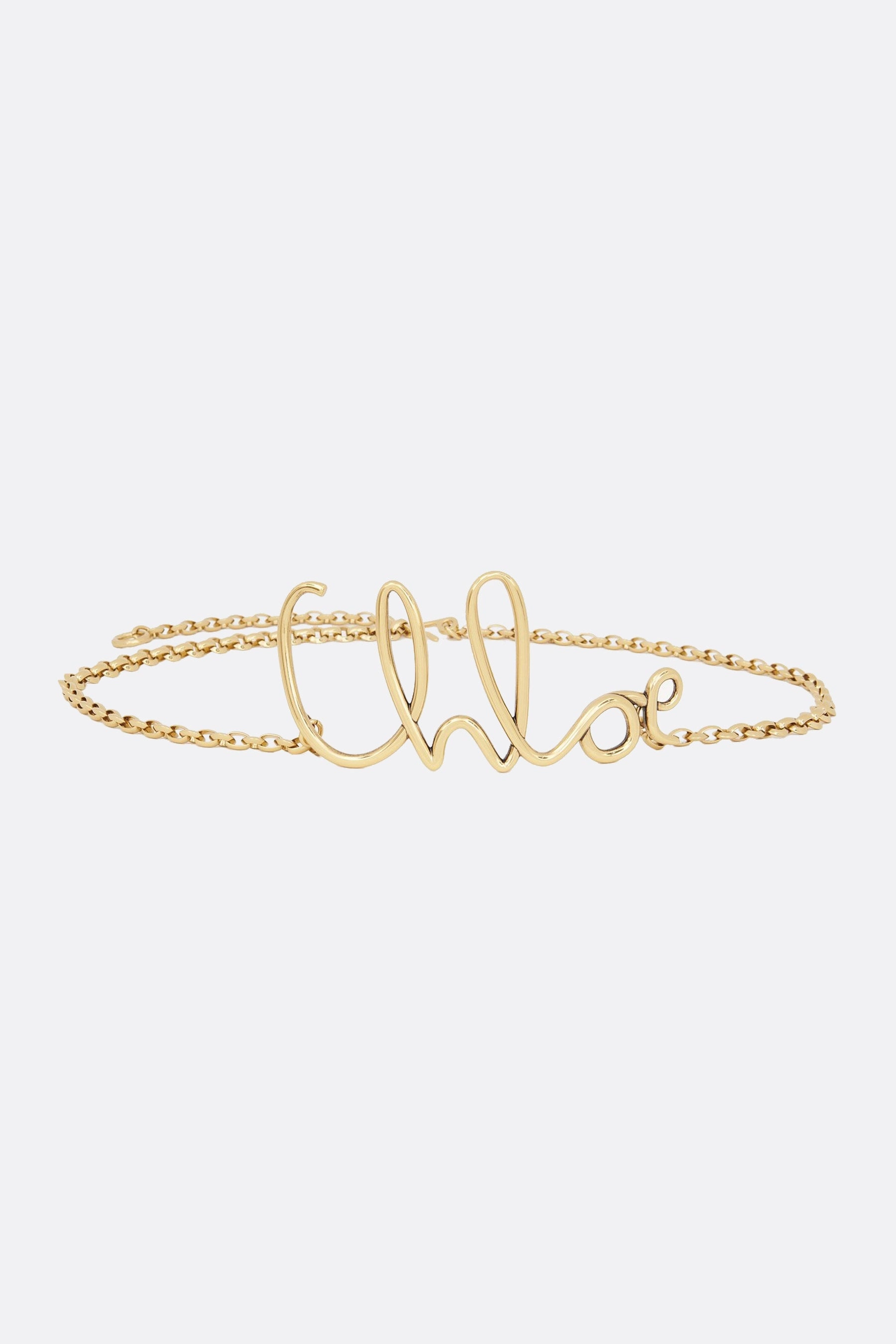 Chloé Iconic small brass chain belt