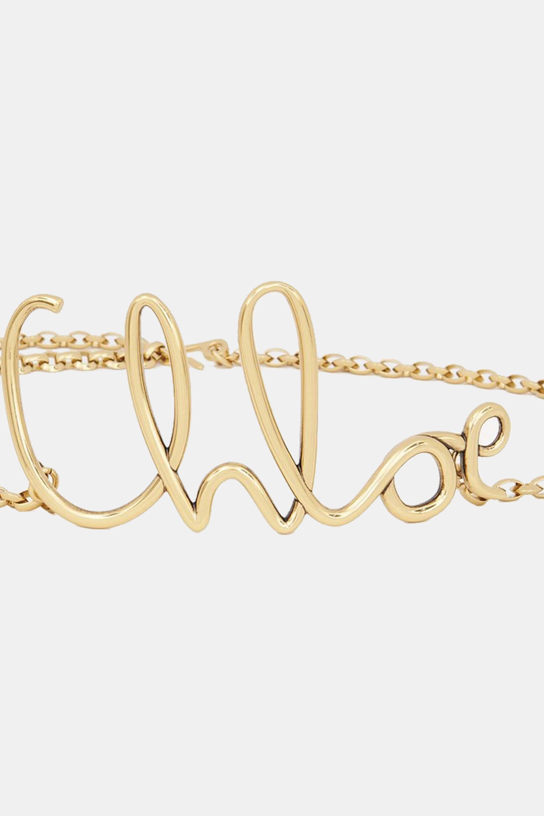 Chloé Iconic small brass chain belt