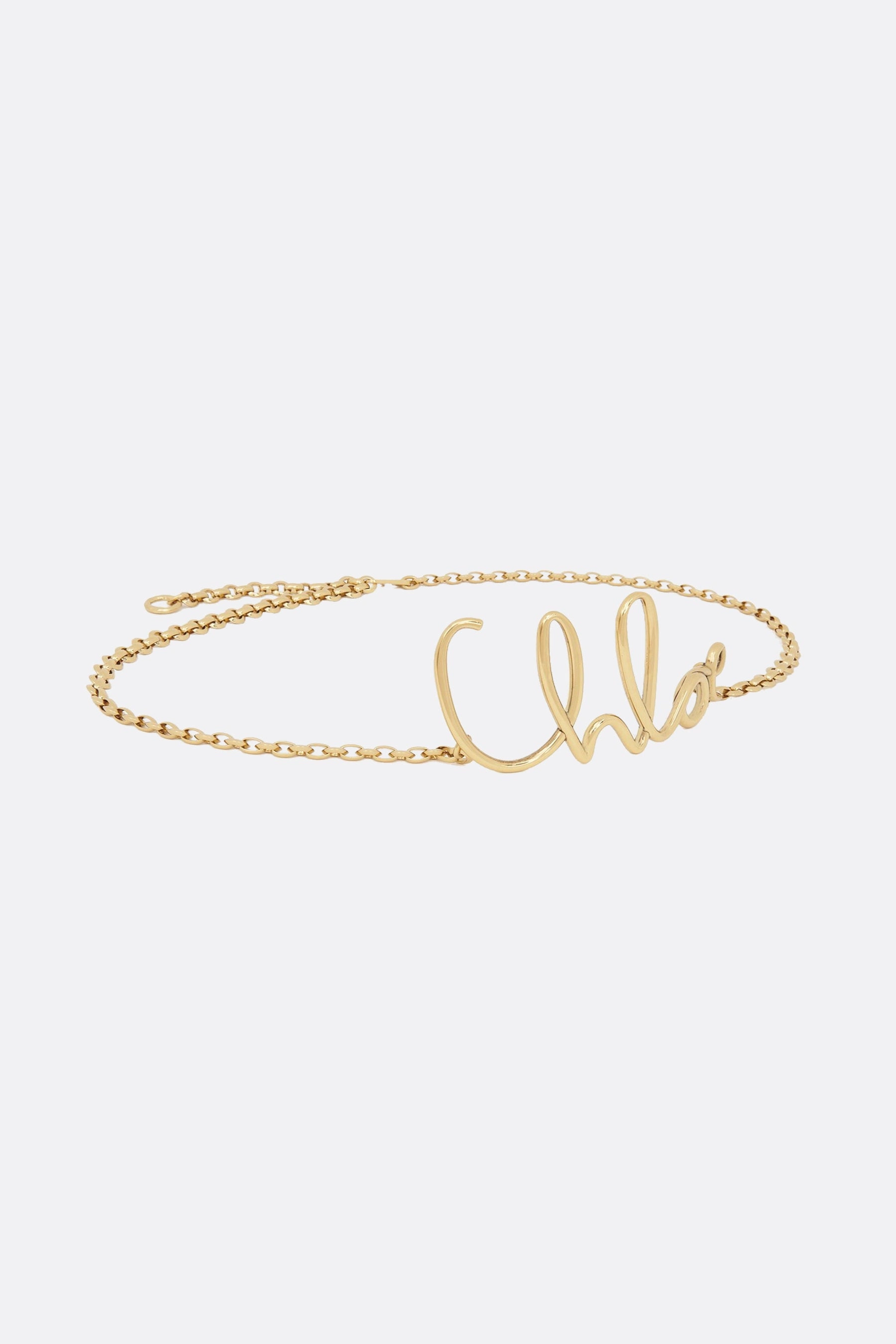 Chloé Iconic small brass chain belt