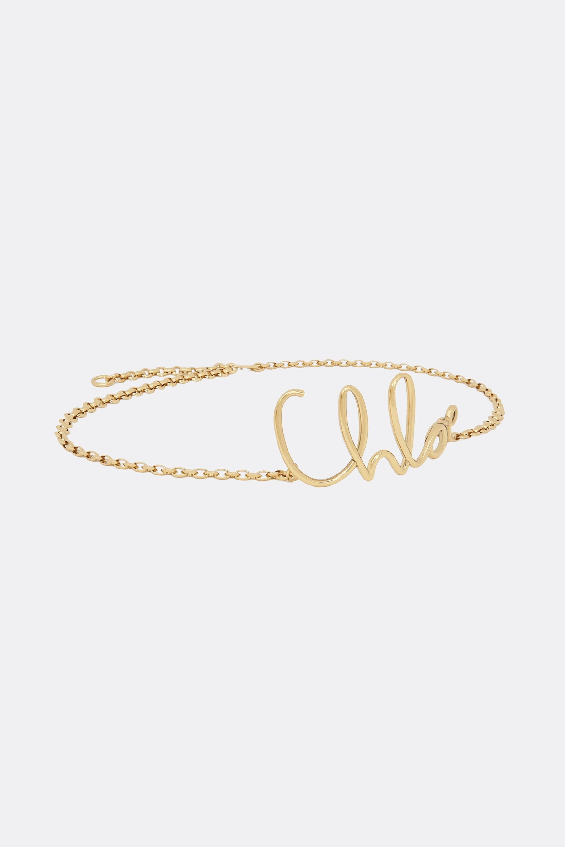 Chloé Iconic small brass chain belt