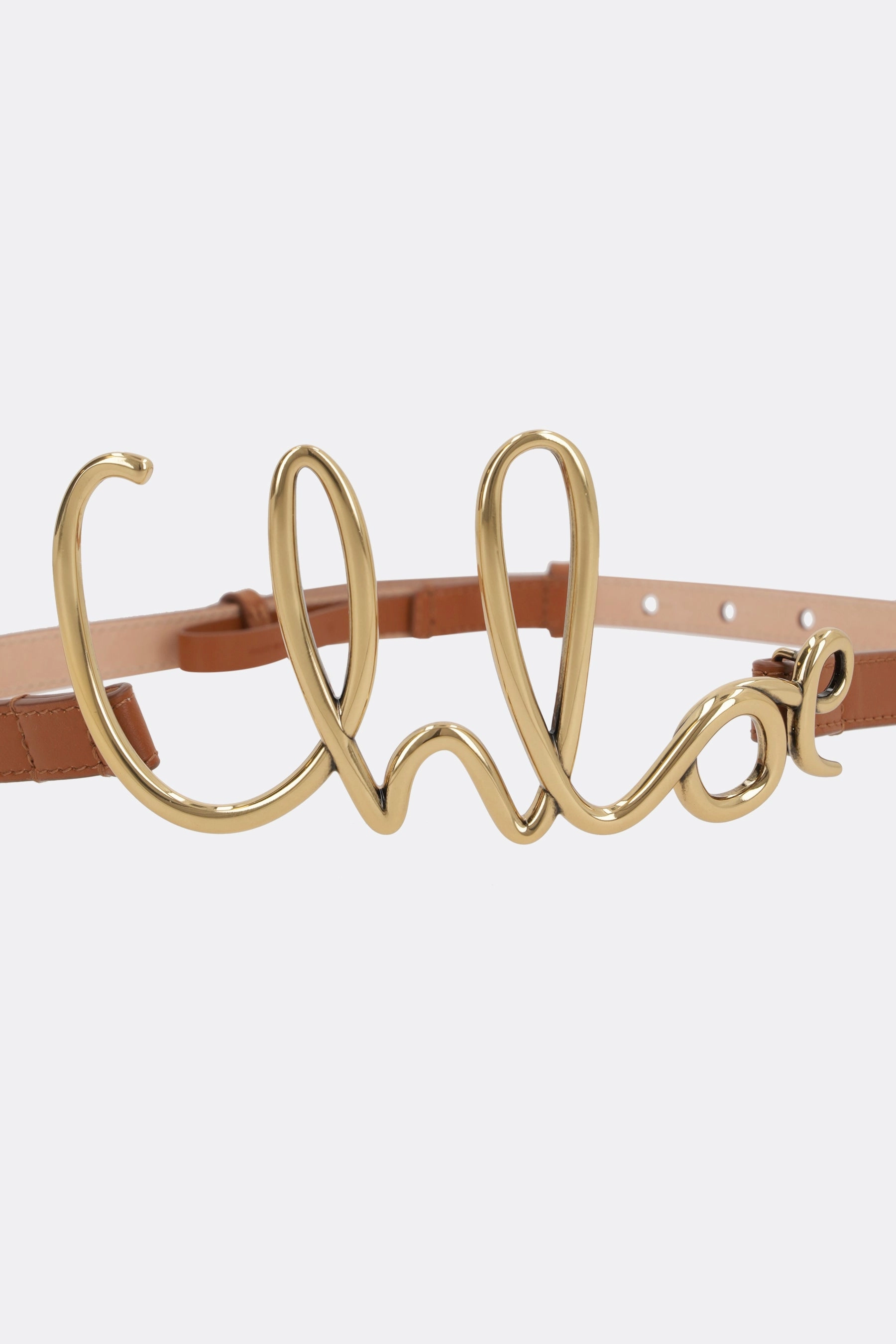 Chloé Iconic thin belt in smooth leather