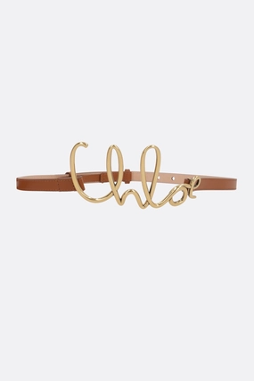 Chloé Iconic thin belt in smooth leather