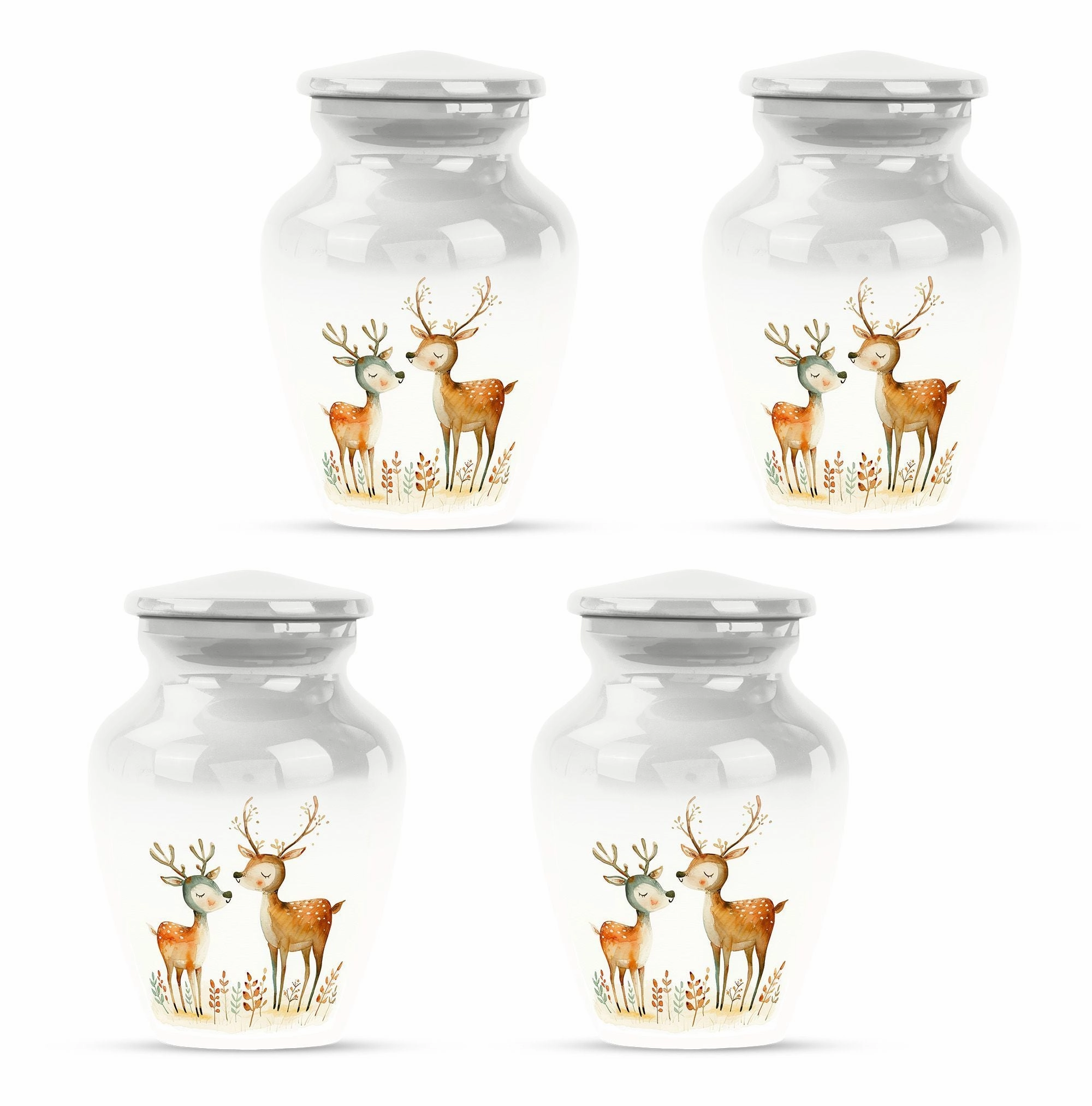 Classic Deer Tribute: Spacious Memorial Urn for Cherished Remains