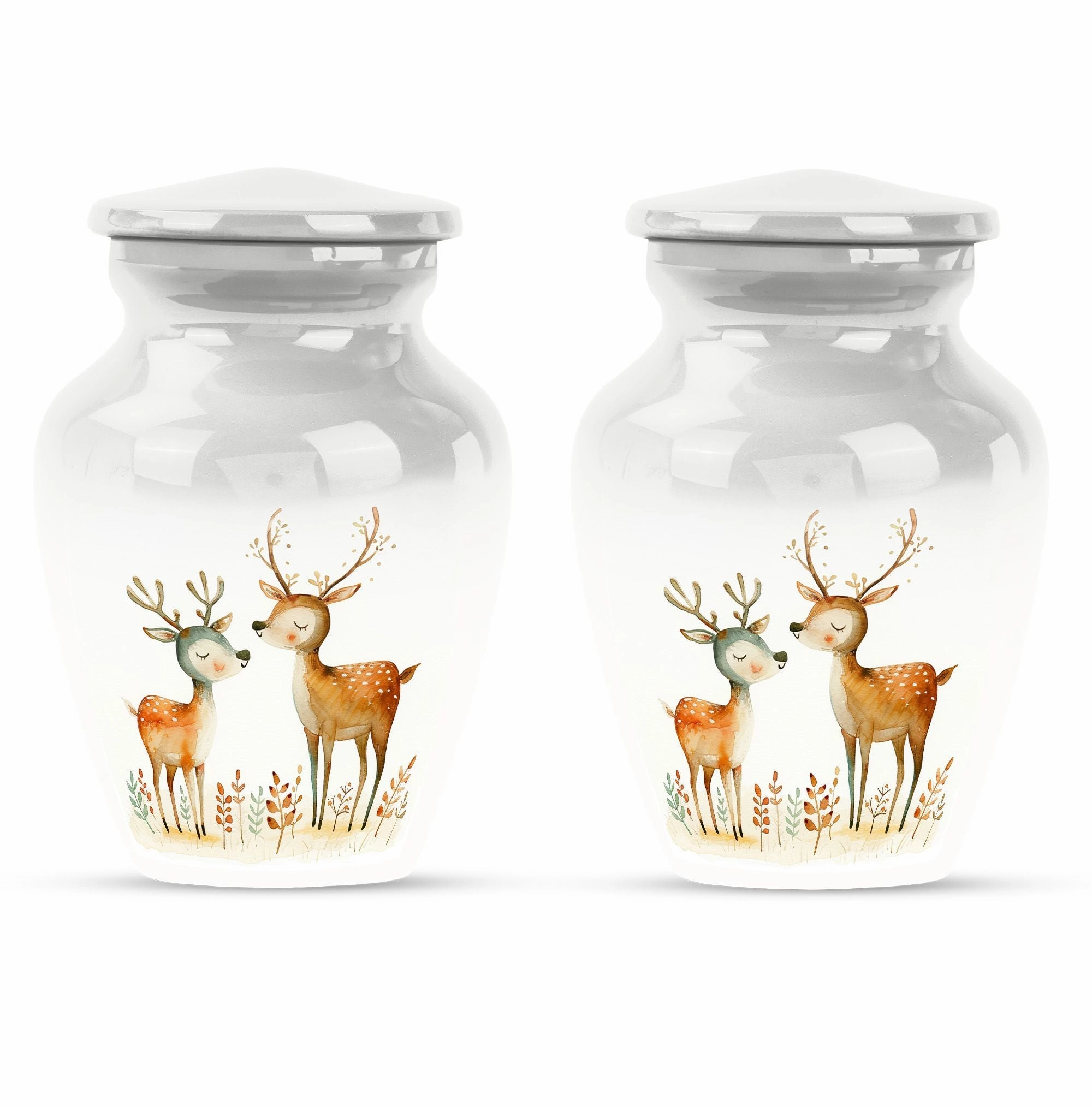 Classic Deer Tribute: Spacious Memorial Urn for Cherished Remains