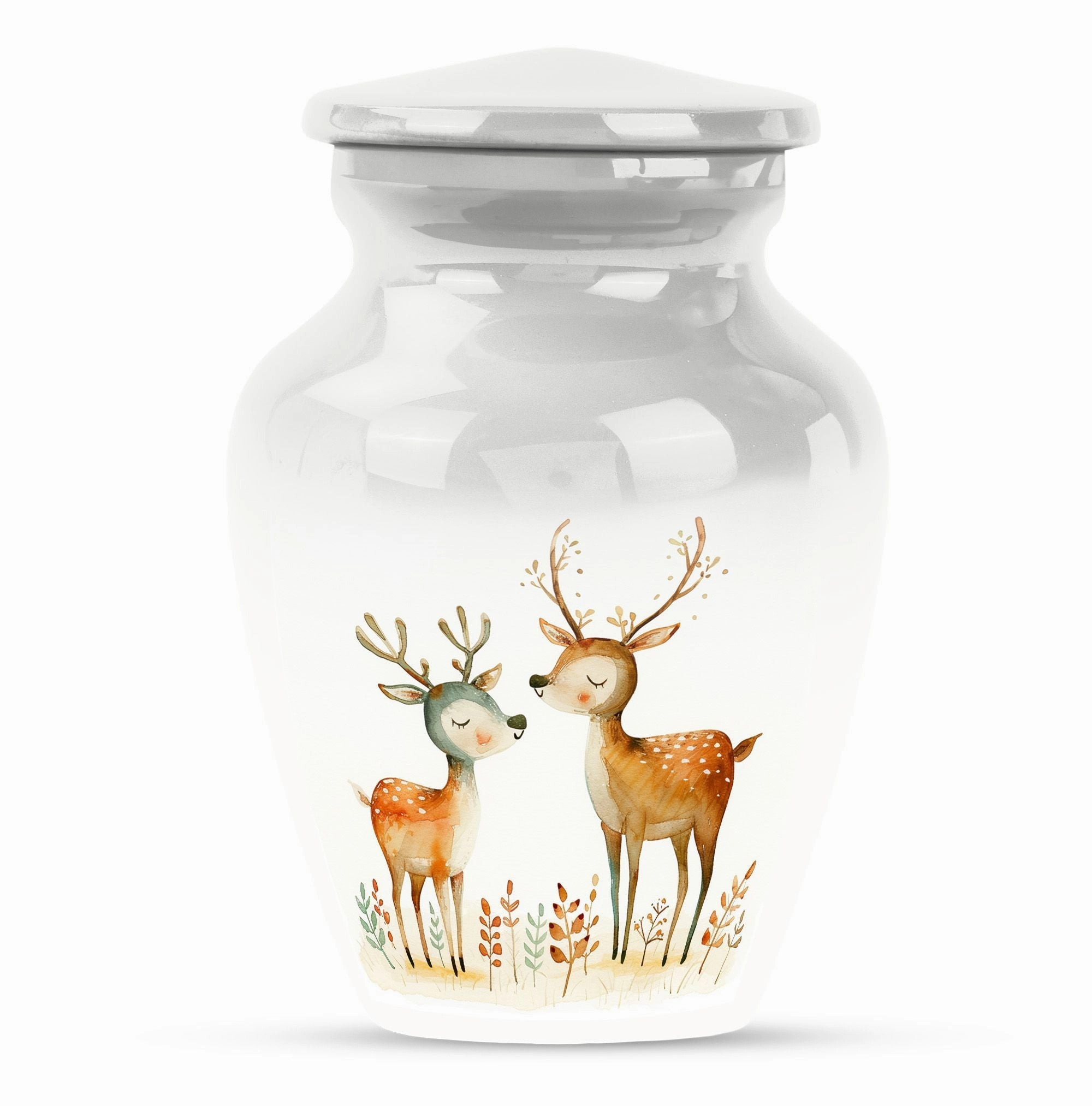 Classic Deer Tribute: Spacious Memorial Urn for Cherished Remains