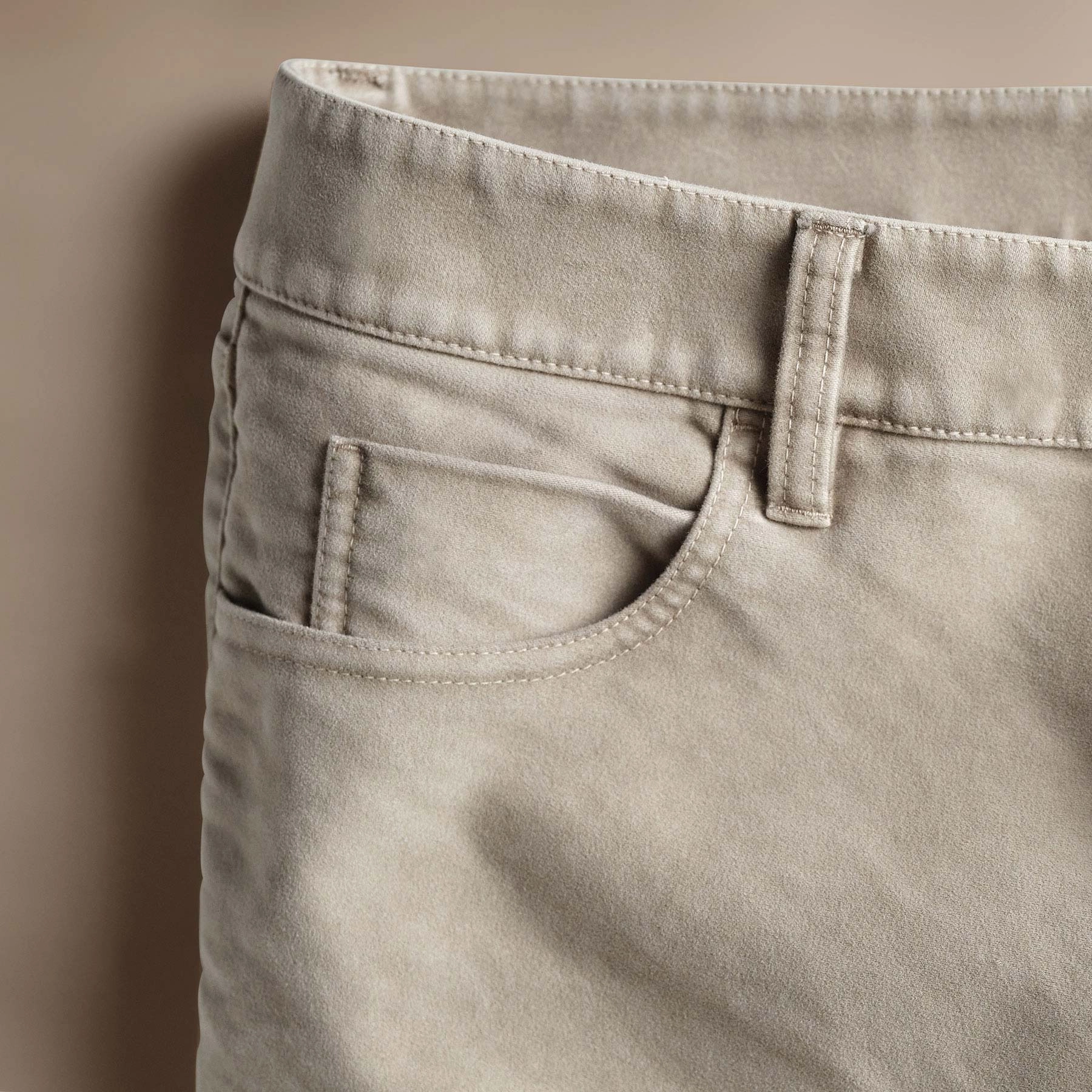 Cotton Moleskin 5 Pocket Pant - Light Tan Pigment