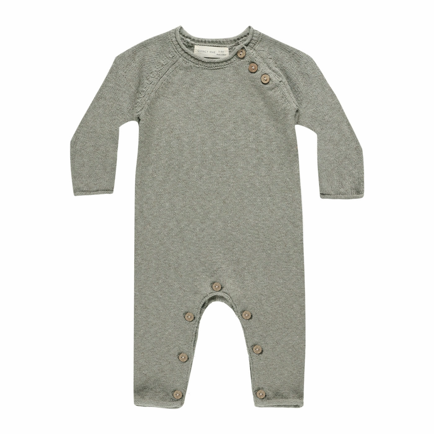 Cozy Heather Knit Jumpsuit - Basil - FINAL SALE