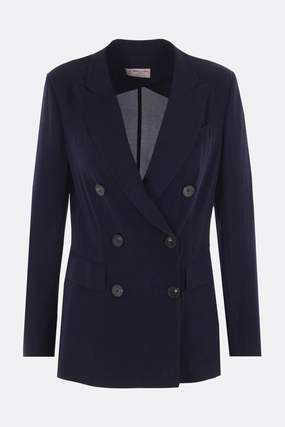 double-breasted jacket in georgette