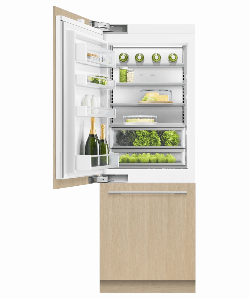 Fisher & Paykel RS3084WRUK1 Integrated Refrigerator Freezer, 30", Ice & Water