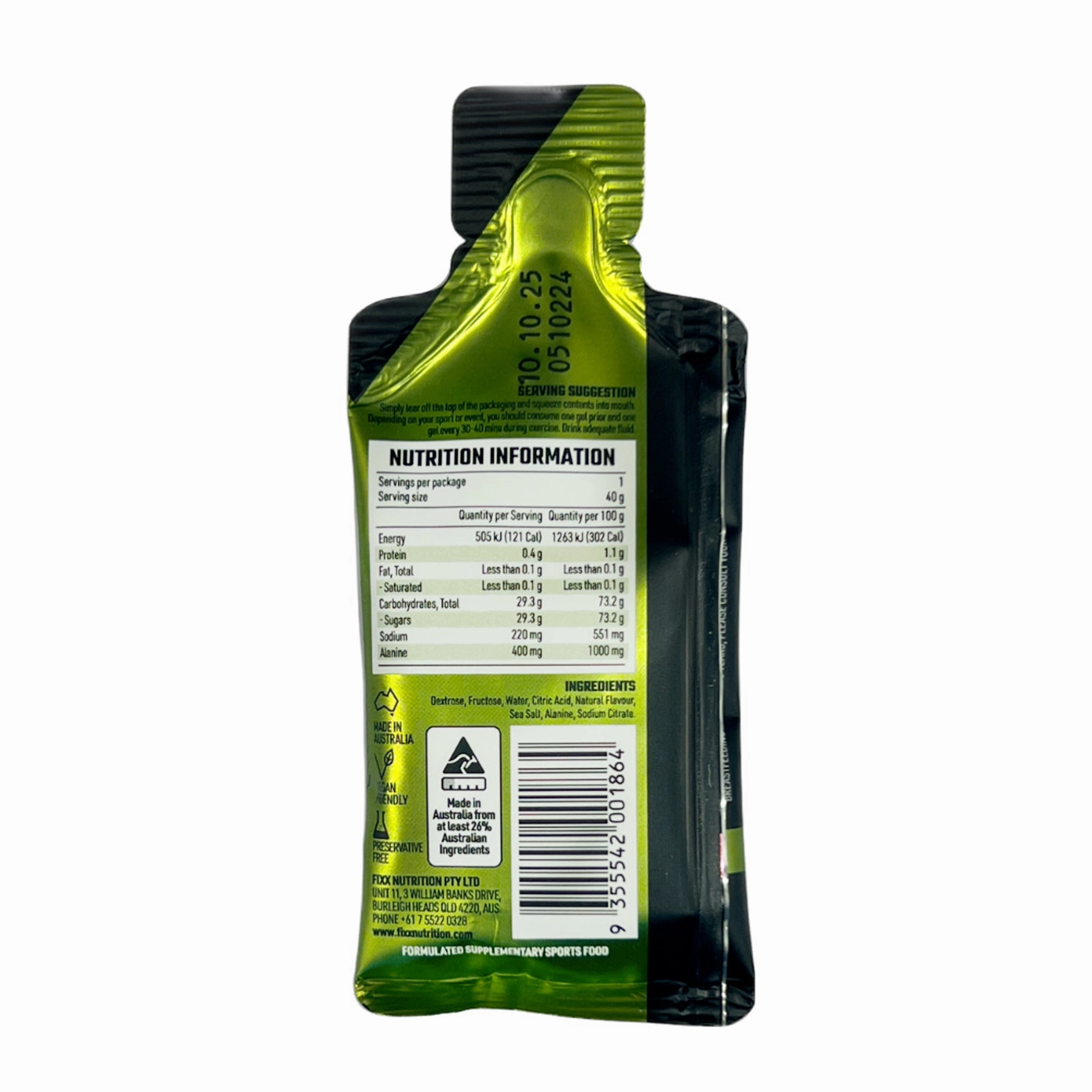Fixx Nutrition Gel X Pro Energy Gel