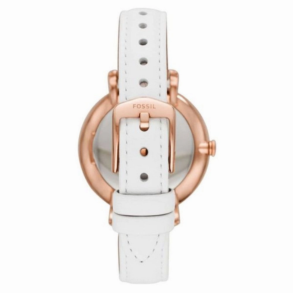 Fossil ES4579 Jacqueline Three-Hand Date White Leather Watch
