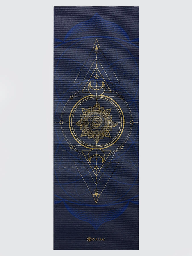 Gaiam Reversible Metallic Sun & Moon Yoga Mat 6mm