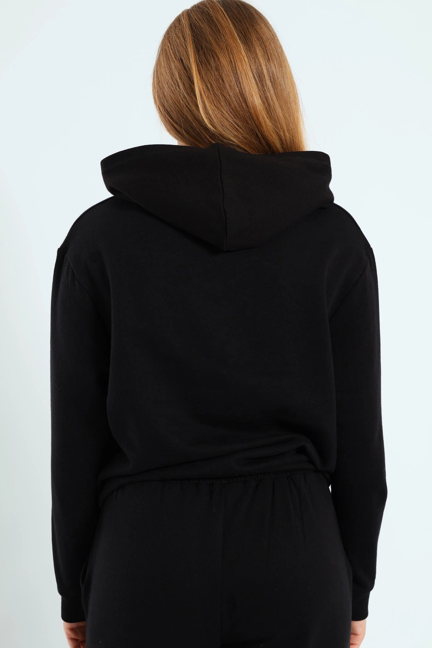 Girls Bow Iconic Fleece Top - Black