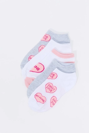 Girls Trendy Ankle Socks (5 Pack)