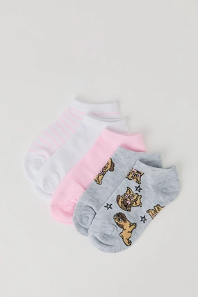 Girls Trendy Ankle Socks (5 Pack)