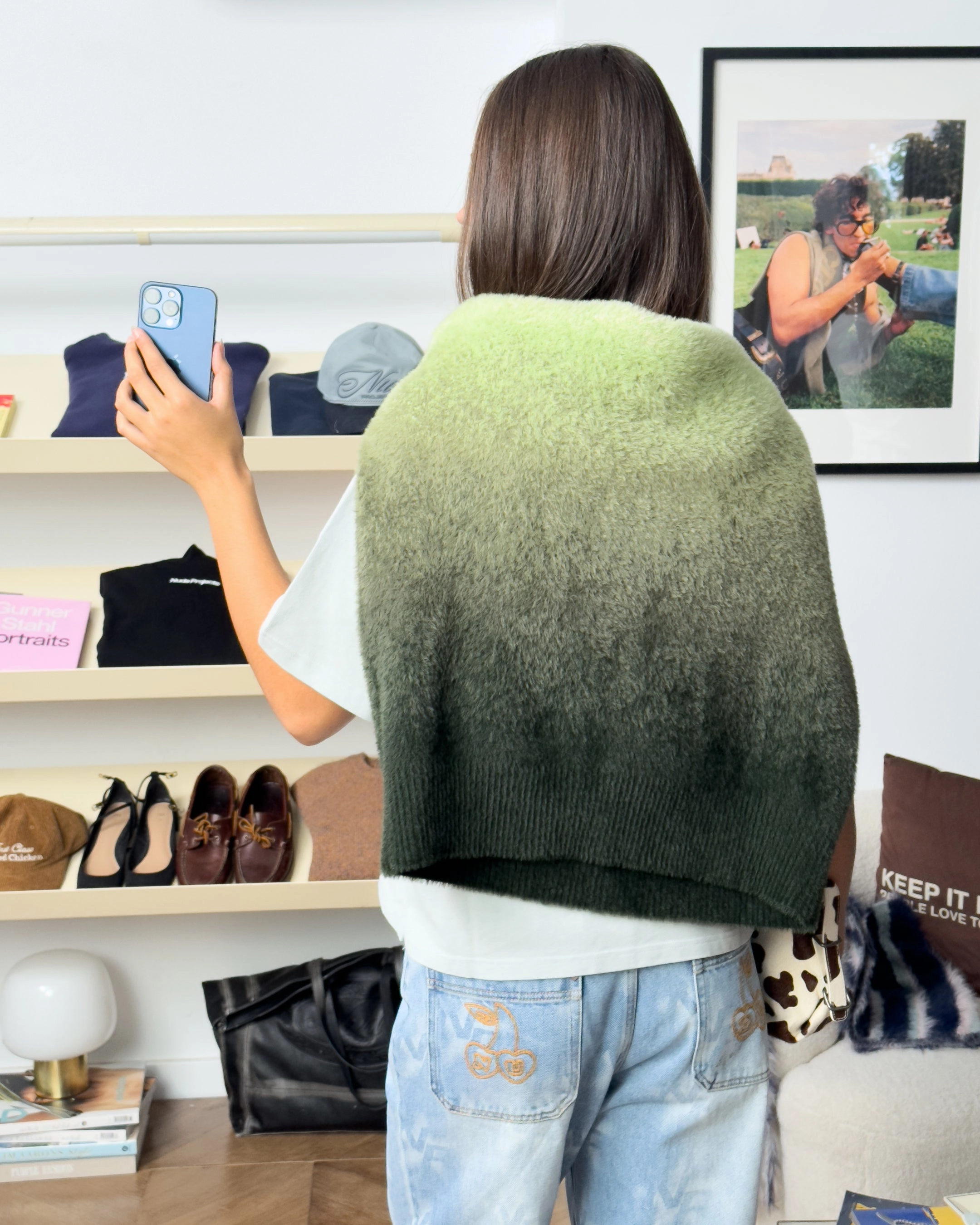 Gradient Cozy Sweater Green