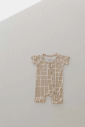 Grid | Bamboo Zip Shortie
