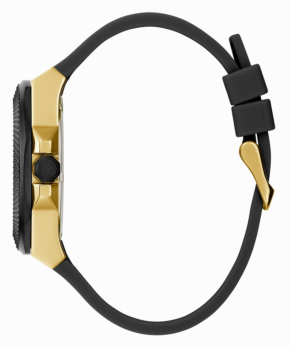 GUESS Mens Black 2-Tone Multi-function Watch