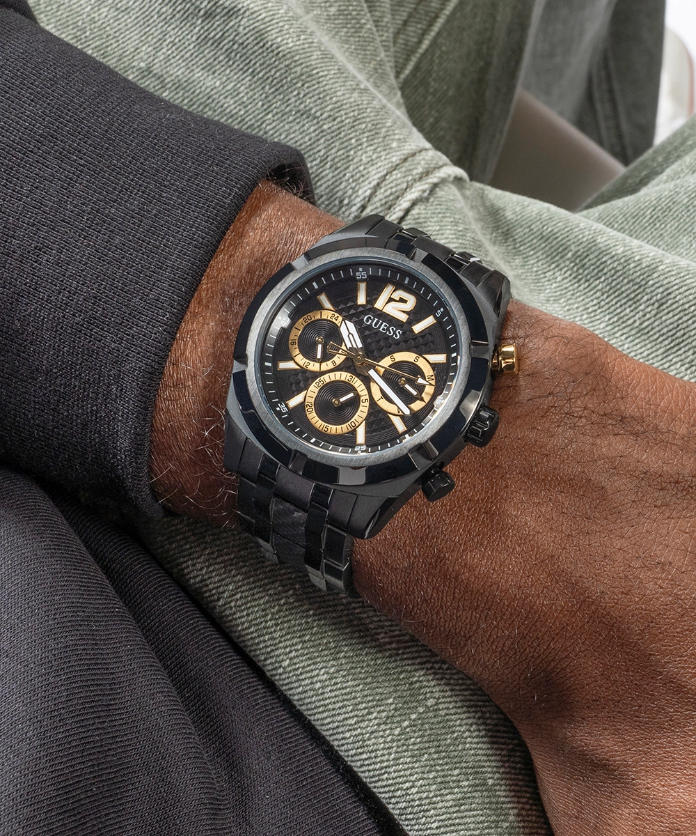 GUESS Mens Black Multi-function Watch